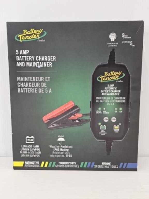 5 AMP BATTERY CHARGER AND MAINTAINER - USED