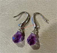 Pair of Purple Dangly Earrings (Madison)