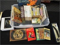 Box of books including Oz books by Baum and