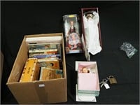 Two boxes including dolls, children's science