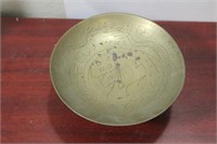 A Chinese Brass Stem Bowl