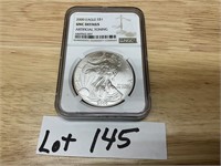 Graded 2000 Silver Eagle