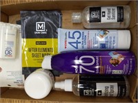 Sunscreen and hand sanitizer lot