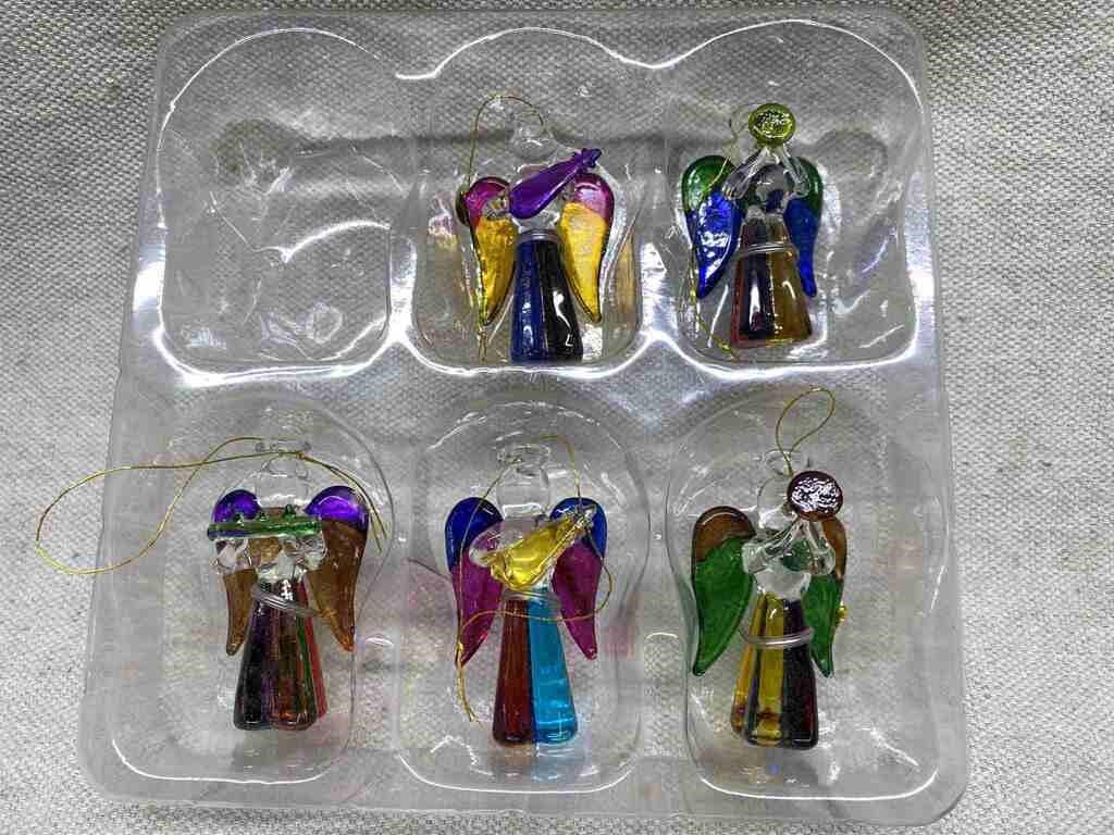 5 Art Glass Angels