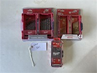 (3) Sets Of Milwaukee Drill Bits