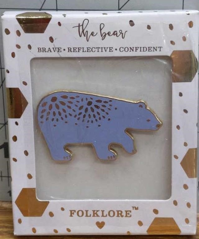 The bear enamel brooch