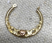 10kt Yellow and Rose Gold Broken Earring.