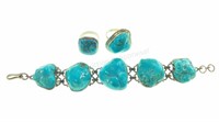Sterling Silver Turquoise Rings & Bracelet