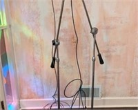 PAIR OF SONY MICROPHONES AND STANDS
