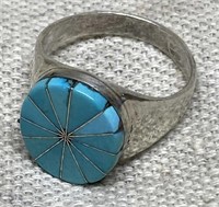 Native American Sterling Silver and Tourquoise