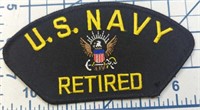 USA made iron-on military patch US Navy retired