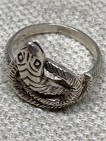 Sterling Silver Snake Ring