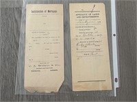 Vintage 1900’s Mortgage & Mining Quartz Paperwork