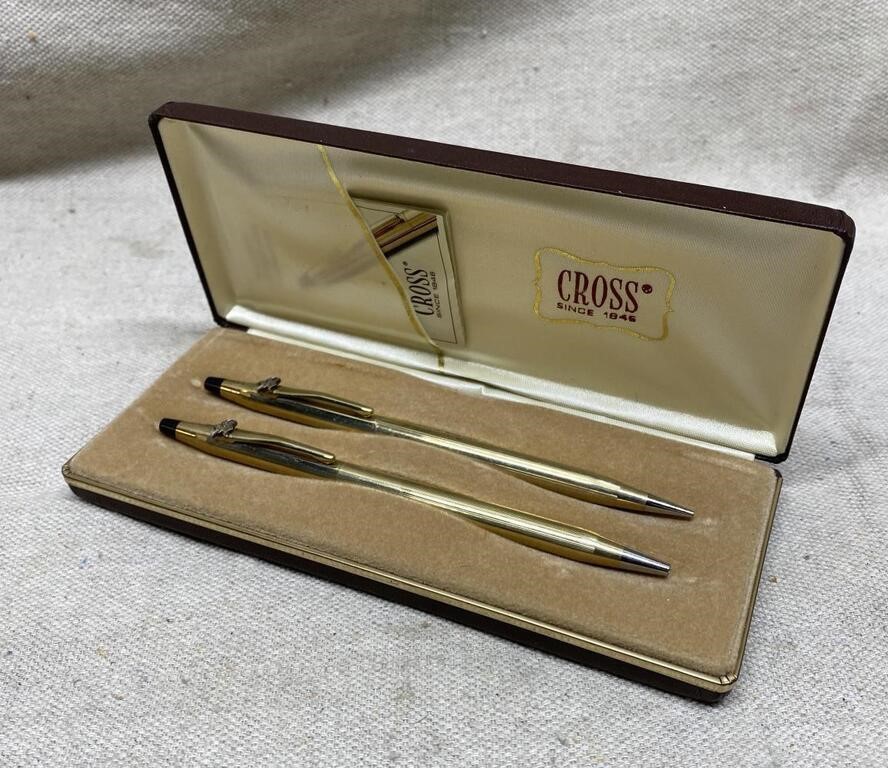 Cross Pen and Pencil Set With Eagle