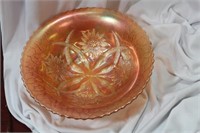 A Flower Pattern Carnival Glass Bowl