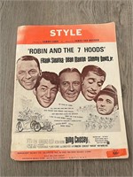 Vintage Rat Pack Robin & 7 Hoods Music Sheets