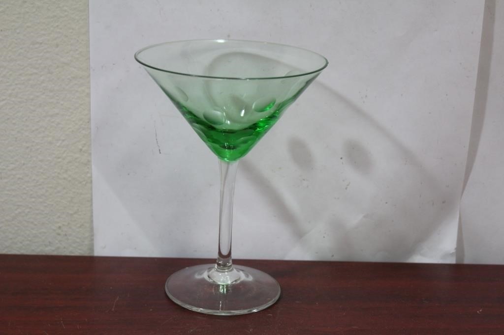 A Well Made Green Champagne Goblet