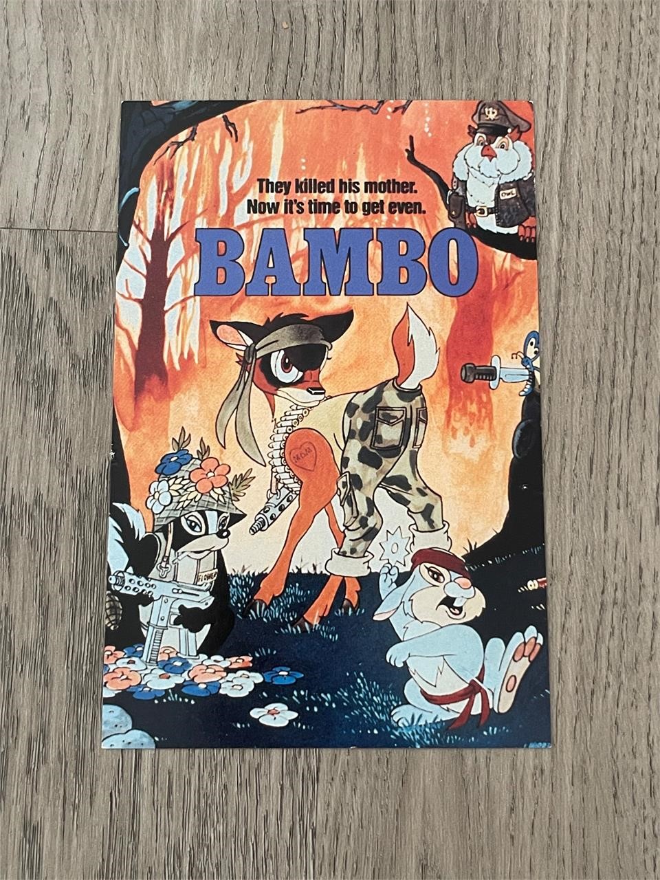 Vintage Bambo Bambi Rambo Postcard