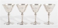 Tiffany & Co. Makers Art Deco Sterling Goblets, 4