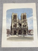 Print of Notre Dame de Peris Signed Armando
