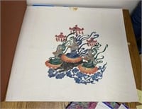 Large Asian Temple Rubbing
