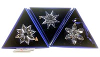 (3) Swarovski Crystal Christmas Ornaments
