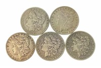 (5) U. S. Morgan Silver Dollars