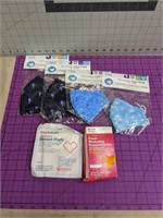 Lot of reusable mask various sizes, breast pads,