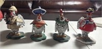 4 Ceramic Chicken Figures