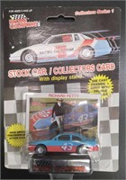 Stock car collector card with display stand