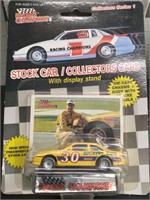 Stock car with collector card
