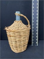 Vintage Glass Basket Jug