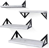 Klvied 4pc Rustic Floating Shelves