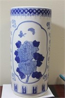 A Blue and White Chinese Umbrella Stand