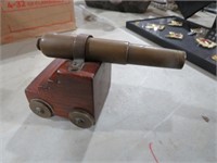 VINTAGE BRASS TOY CANNON