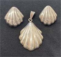 Sterling Silver Seashell Jewelry Lot