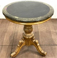 French Rococo Marble Pedestal Gueridon Table