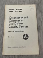 Vintage US Civil Defense First Aid Booklet