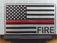 Fire department flag magnet, USA made