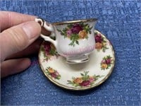Royal Albert Old Country Rose miniature cup/saucer