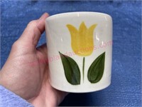 Vtg Stangle Pottery hand painted cup