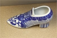 Blue and White China Shoe