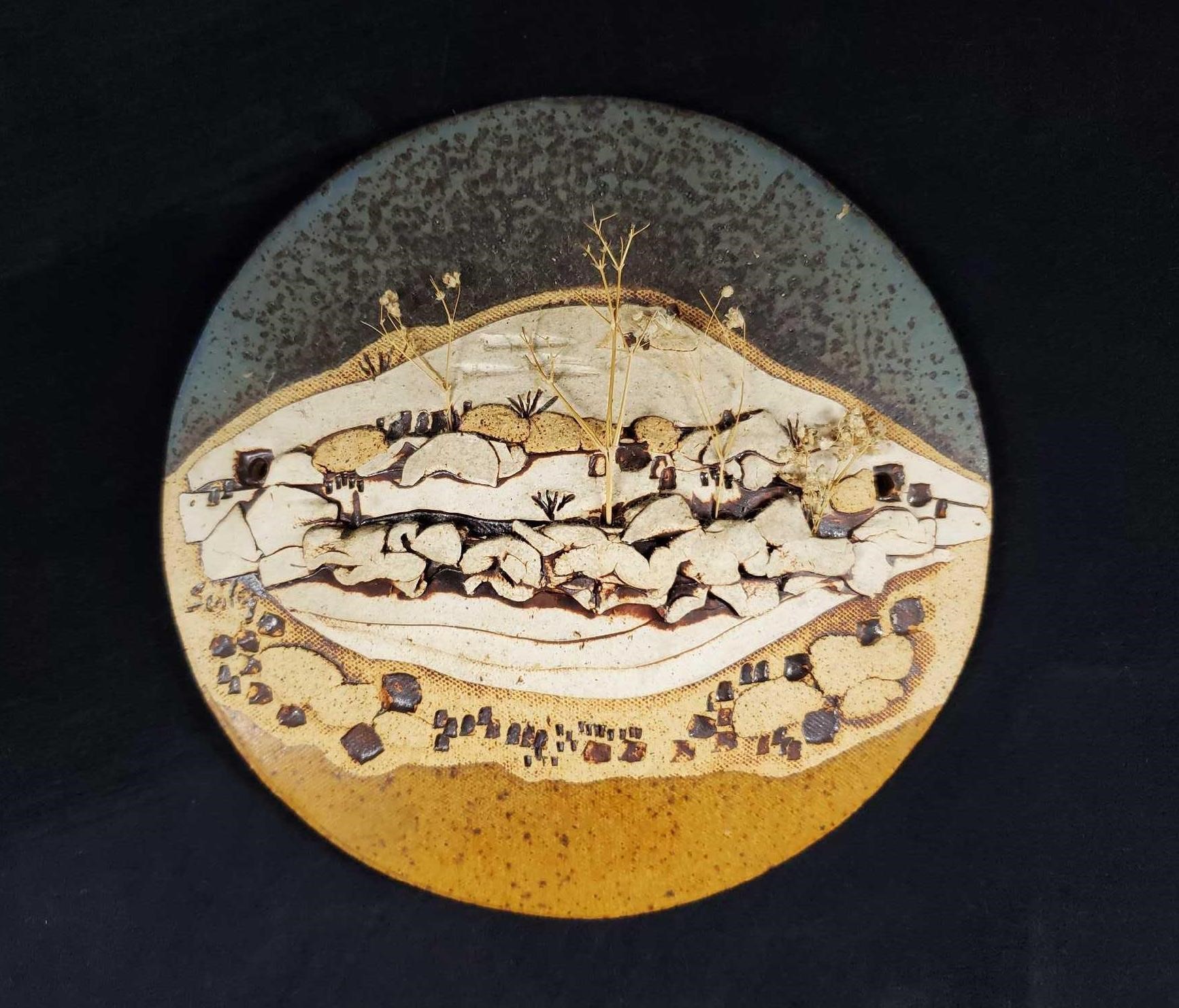 Desert Art Pottery Wall Disc