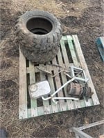 Pair of Quad Tires and Truck Parts