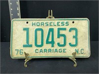 1976 NC Horseless Carriage License Plate