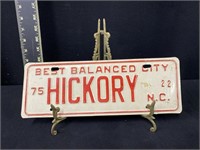 1975 Hickory, NC City Tag