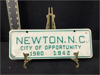 1980 Newton, NC City Tag