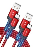 (New) JSAUX USB C Cable?6.6FT 2 Pack?3.1A Type C