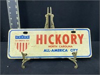 Vintage Hickory, NC All American City Tag