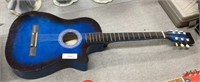 Blue acoustic guitar
